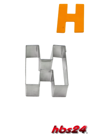 Buchstabe H - Ausstechformen Ausstecher aus Edelstahl - hbs24